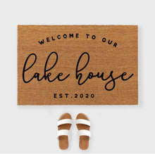 Load image into Gallery viewer, Welcome to our Lake house Custom Doormat