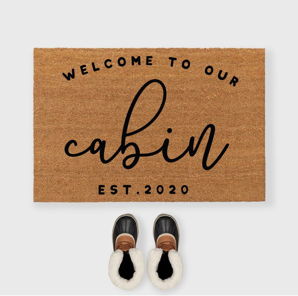 Welcome to the Cabin Custom Doormat