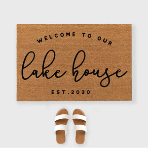 Welcome to our Lake house Custom Doormat
