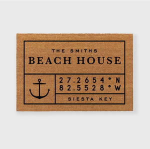 Custom Beach House doormat